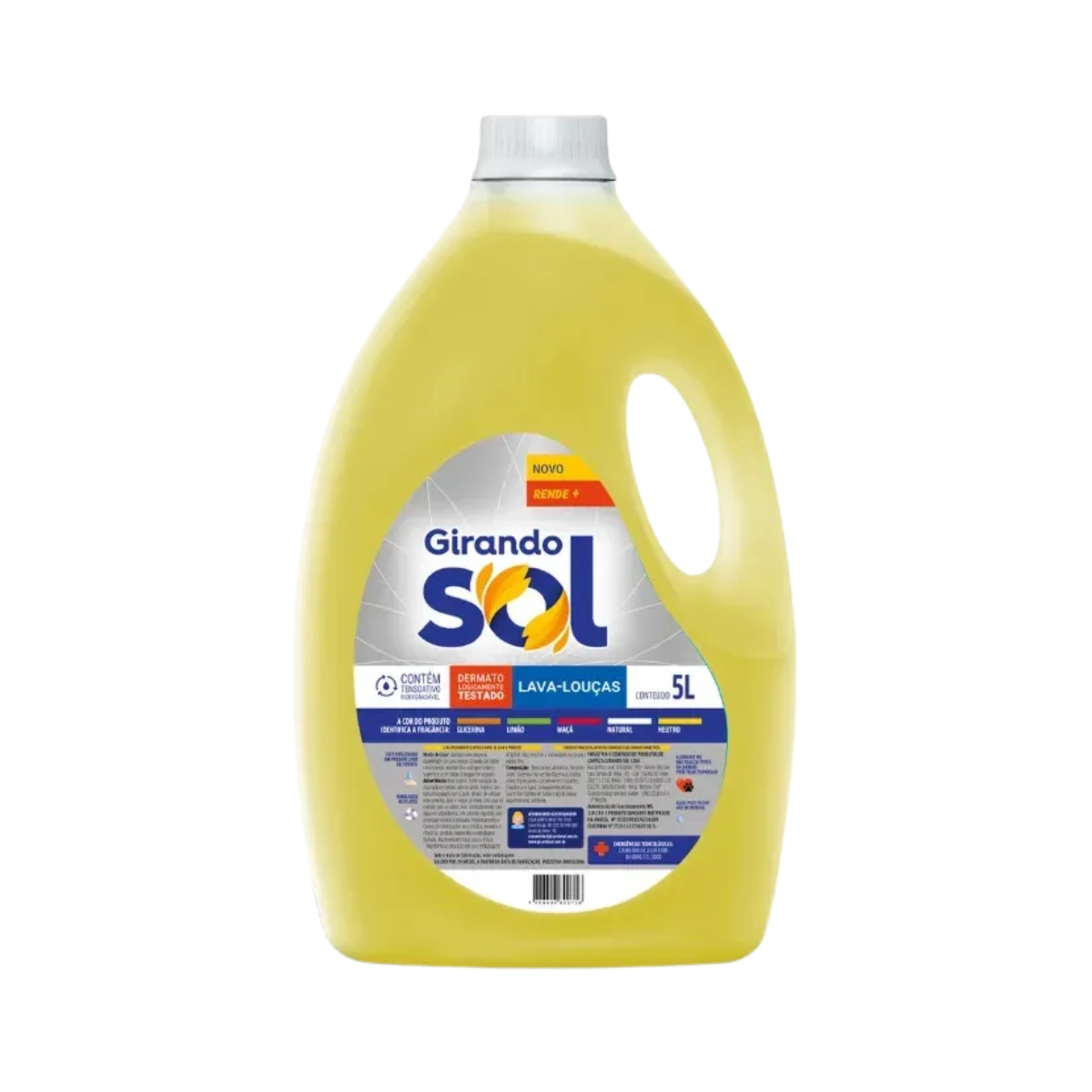 DETERGENTE LÍQUIDO GIRANDO SOL NEUTRO 5L