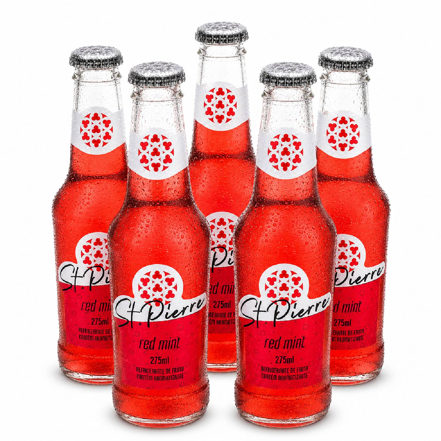 Kit 5 Refrigerante Red Mint ST PIERRE 275ml L Neck