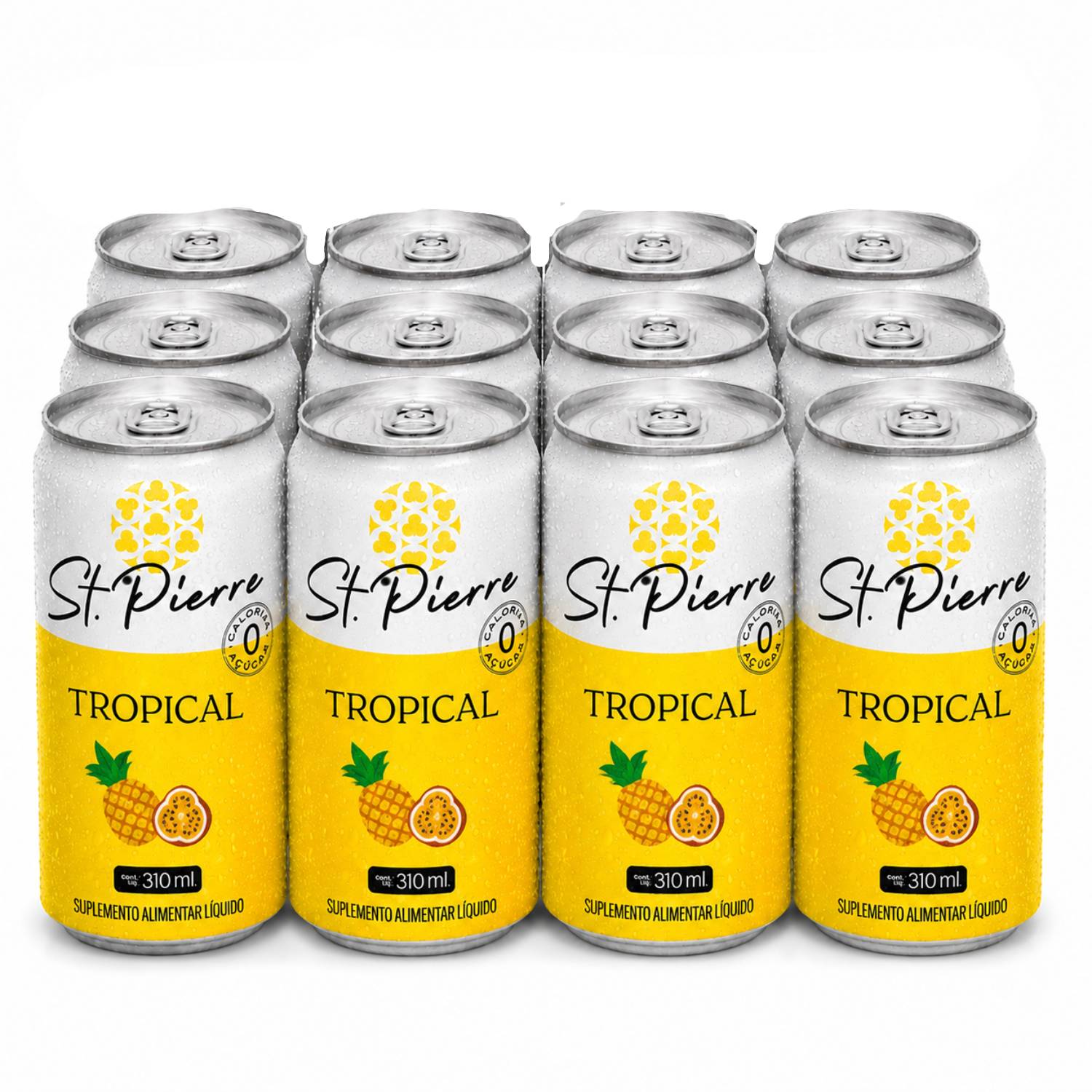 Kit 12 Bebida Zero ST PIERRE Tropical 310ml