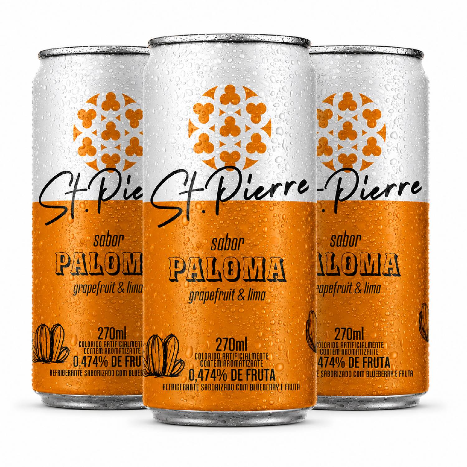 Kit 3 Refrigerante de Grapefruit Paloma ST PIERRE 270ml
