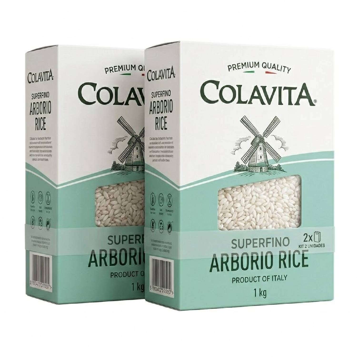 kit 2 Arroz Arborio Superfino Italiano COLAVITA 1 Kg