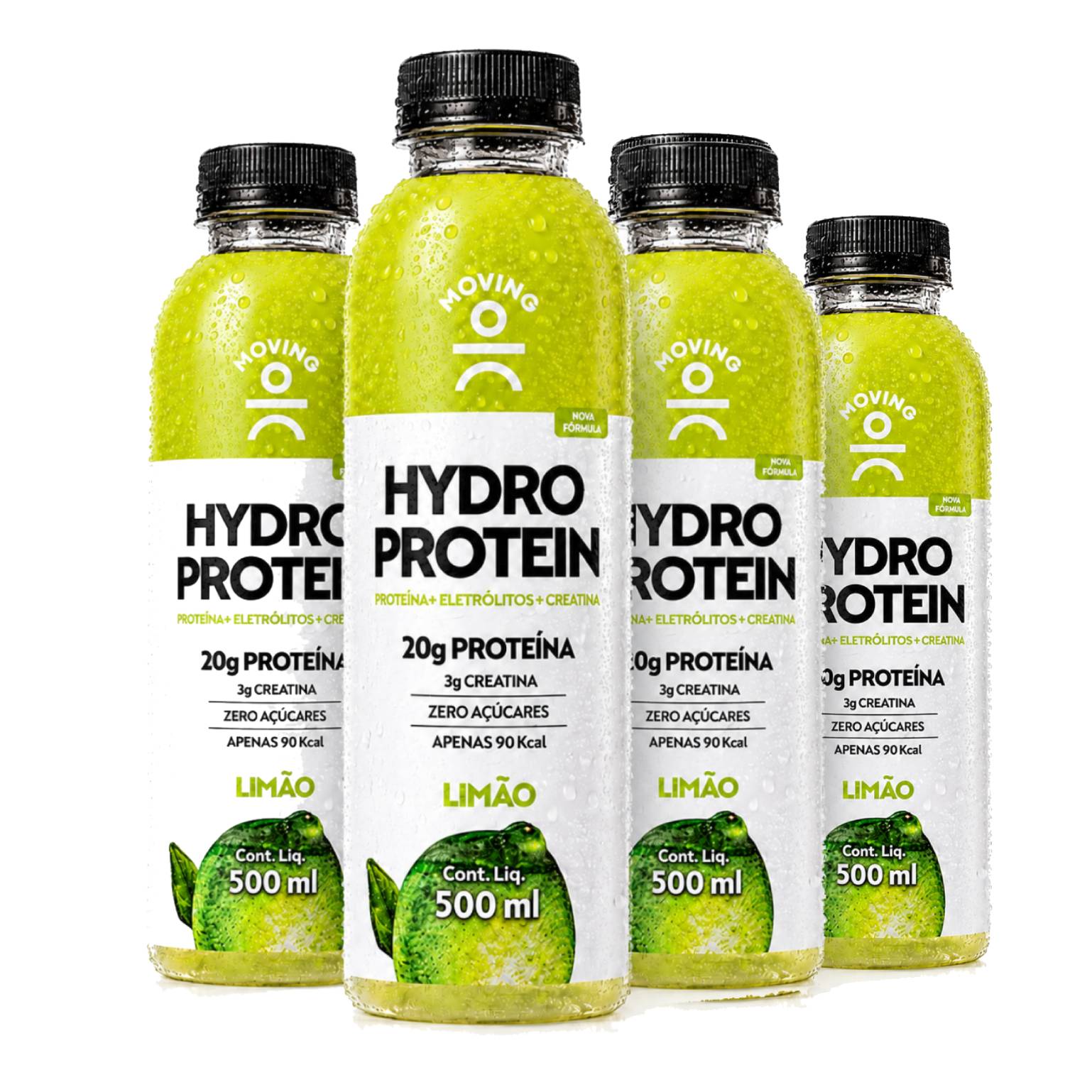 Kit 4 Bebida MOVING Hydro Protein 20g Limão Zero Açucar 500ml