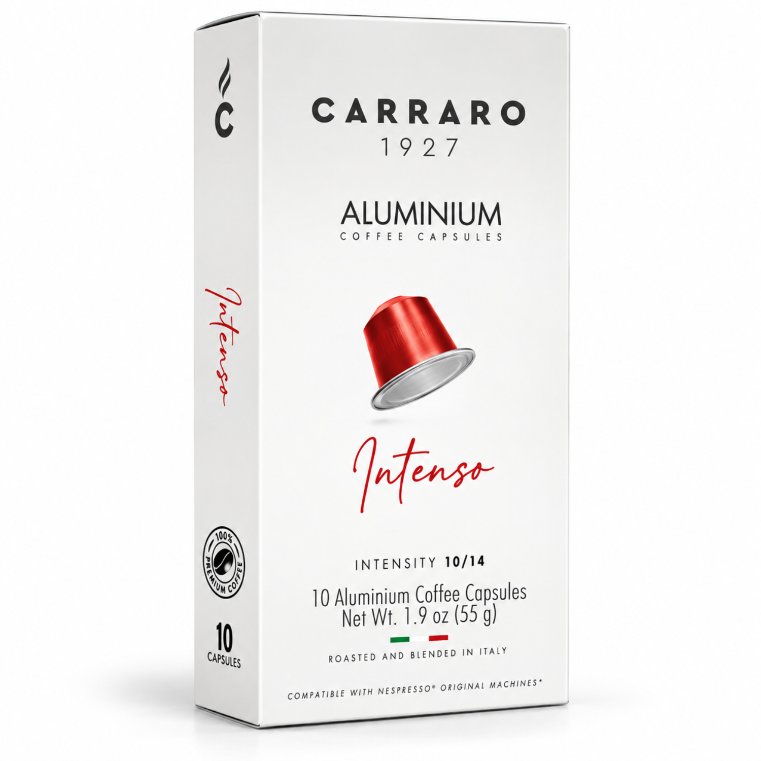 Café Cápsula Carraro Intenso Intensidade 10/14 10un 55g