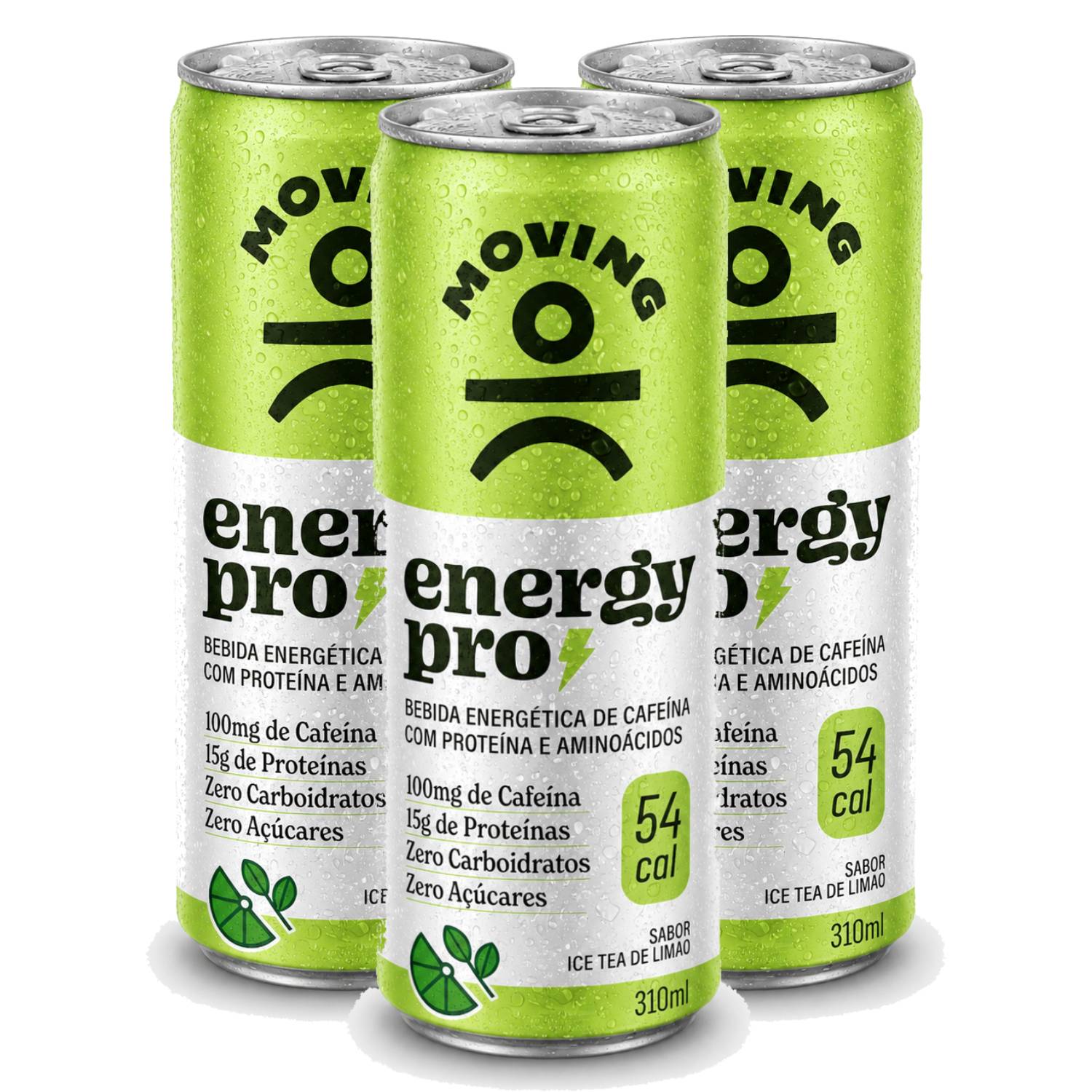 Kit 3 Bebida Protein Energy PRO MOVING Ice Tea Limão 310ml