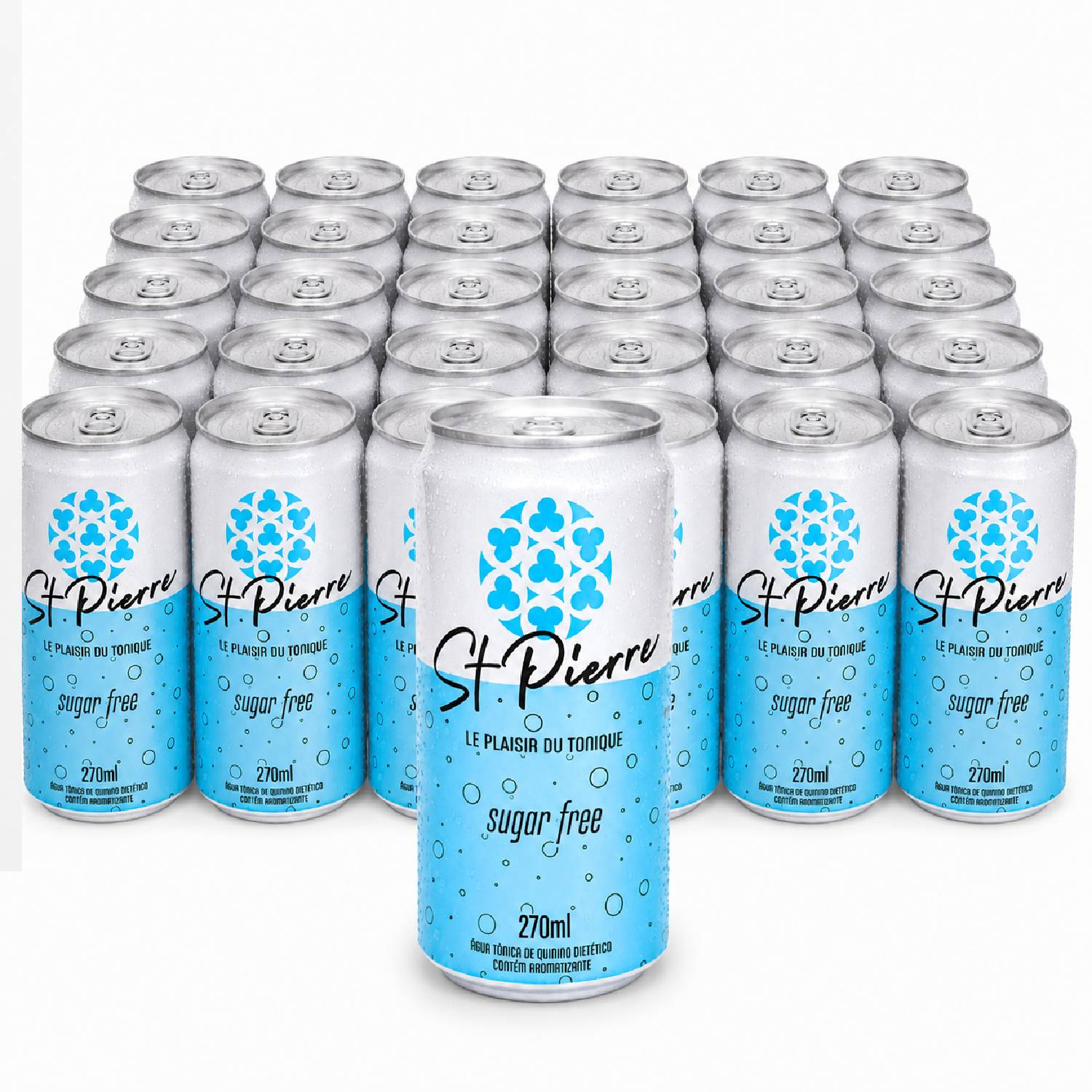 Kit 24 Água Tônica ST PIERRE Sugar Free 270ml Lata