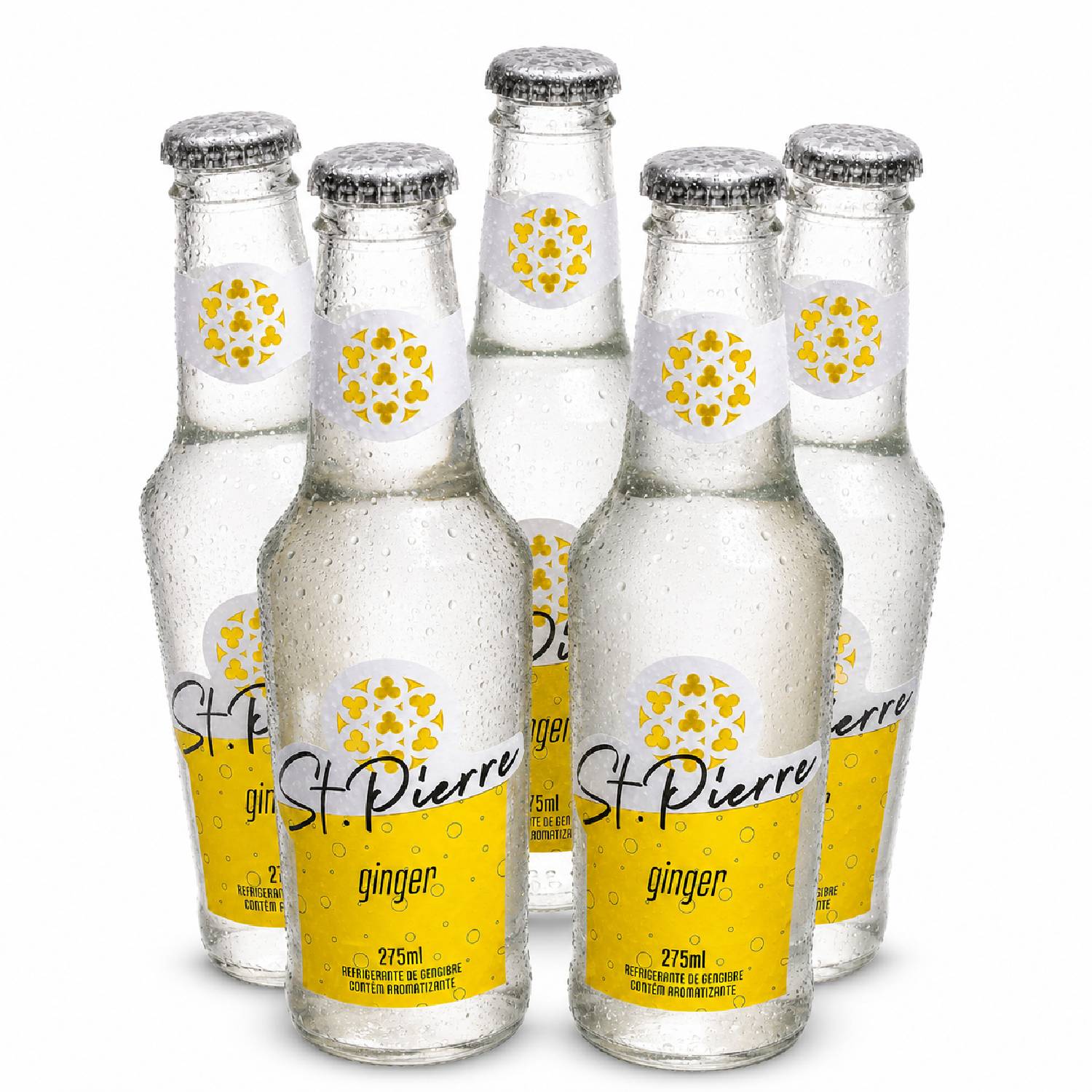 Kit 5 Refrigerante Gengibre ST PIERRE Ginger 275ml L Neck