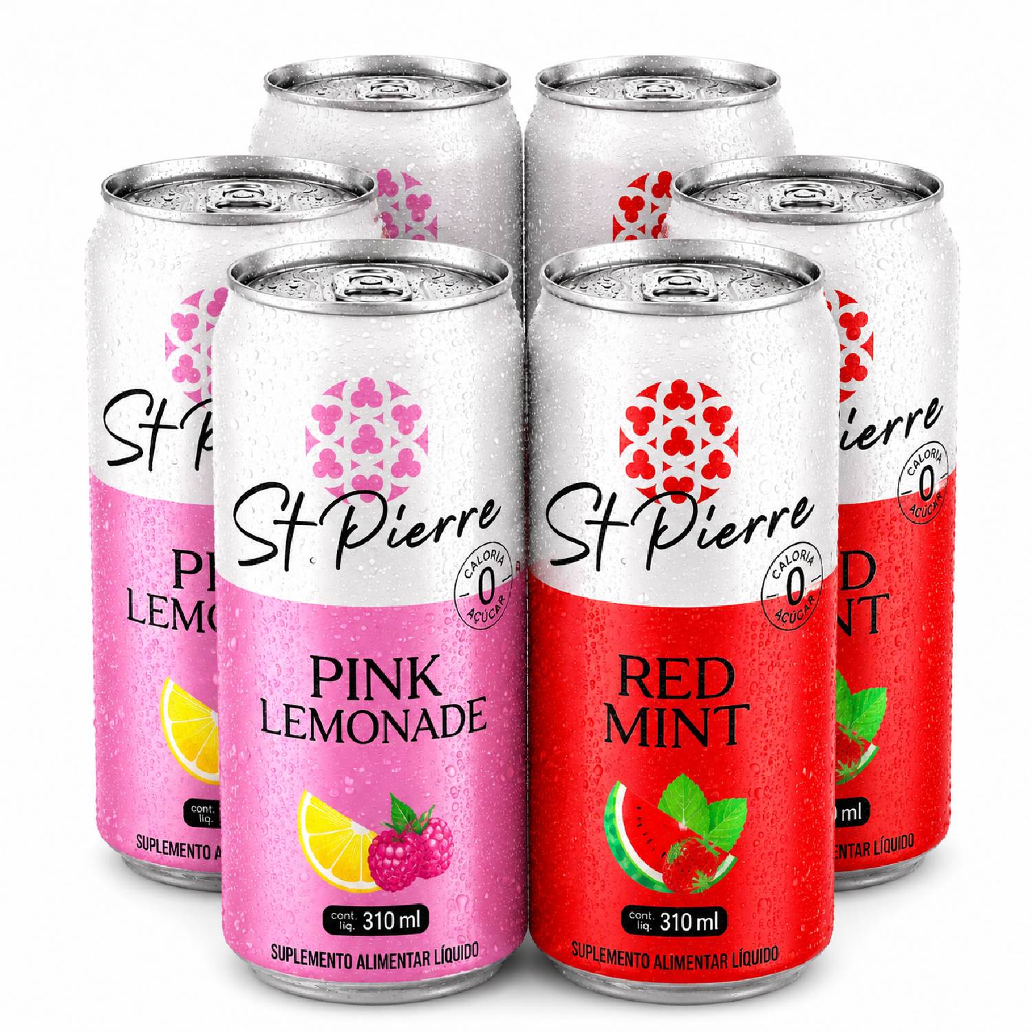 Kit Misto 6 ST PIERRE Zero Pink Lemonade + 6 Red Mint 310ml