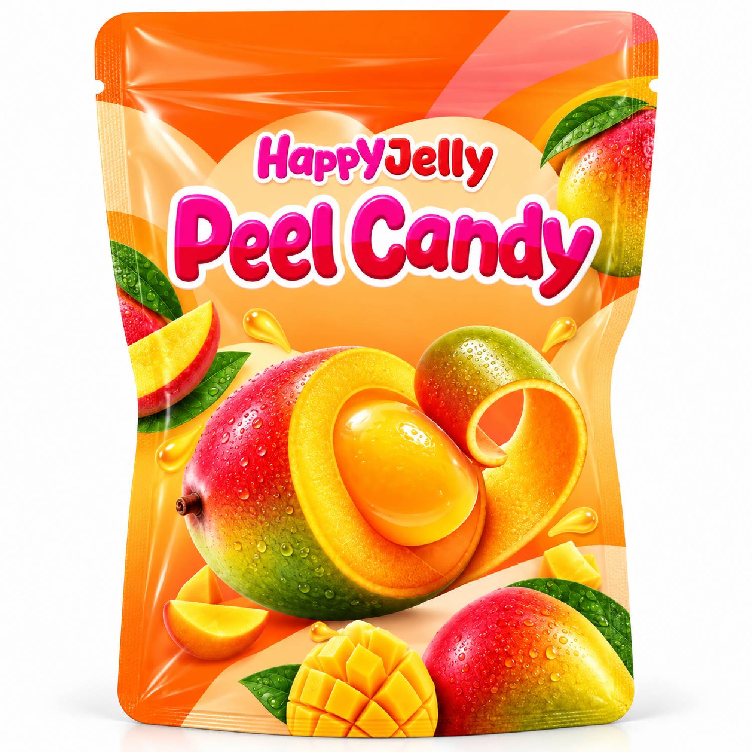 Bala Peel Candy Manga 75g (Bala Descascável de Manga)