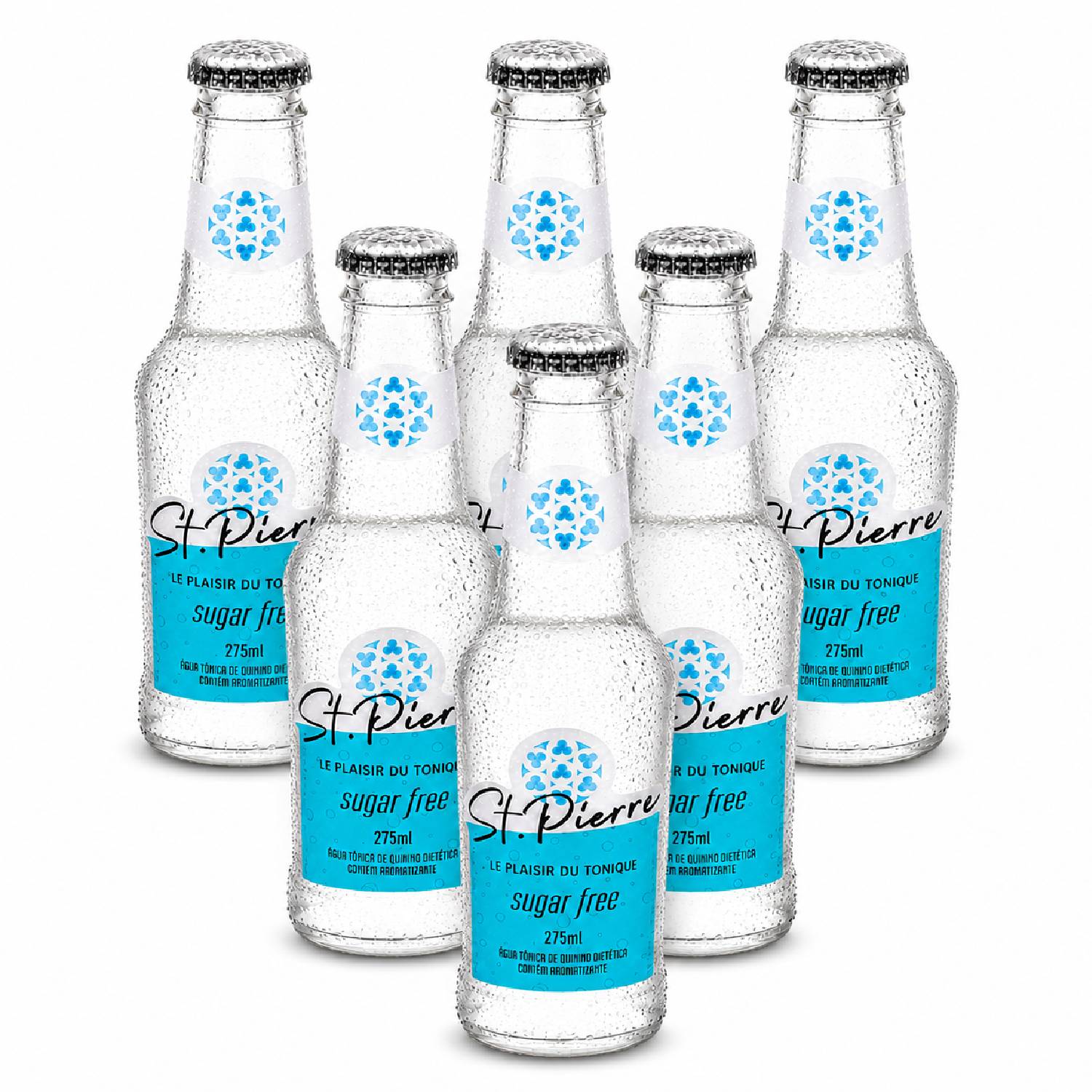 Kit 6 Água Tônica Sugar Free ST PIERRE 275ml Long Neck