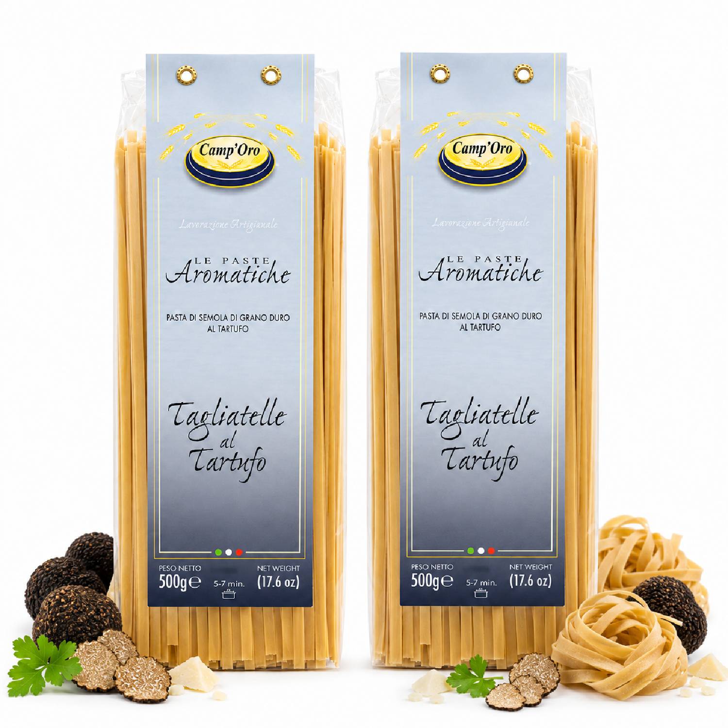 Kit 2 Massa Premium Tagliatelle Al Tartufo CAMP'ORO 500g