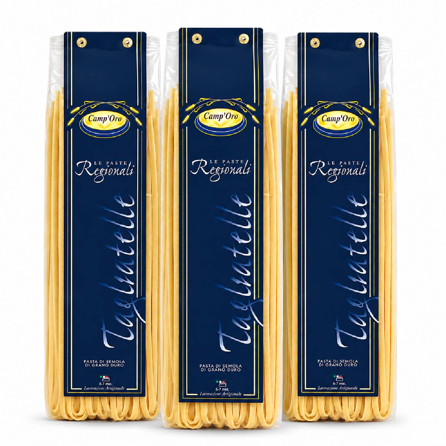 Kit 3 Massa Premium Tagliatelle Grano Duro CAMP'ORO 500g