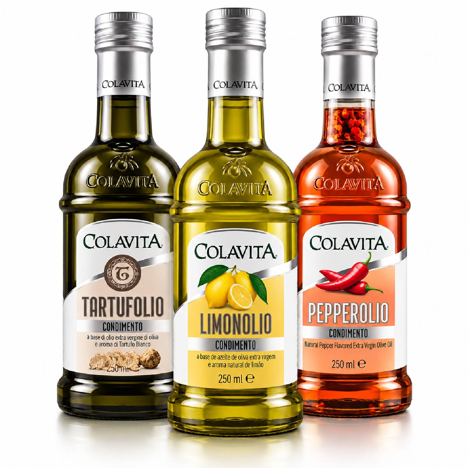 Kit 3 Azeite Colavita Truffolio, Limonolio, Pepperolio 250ml