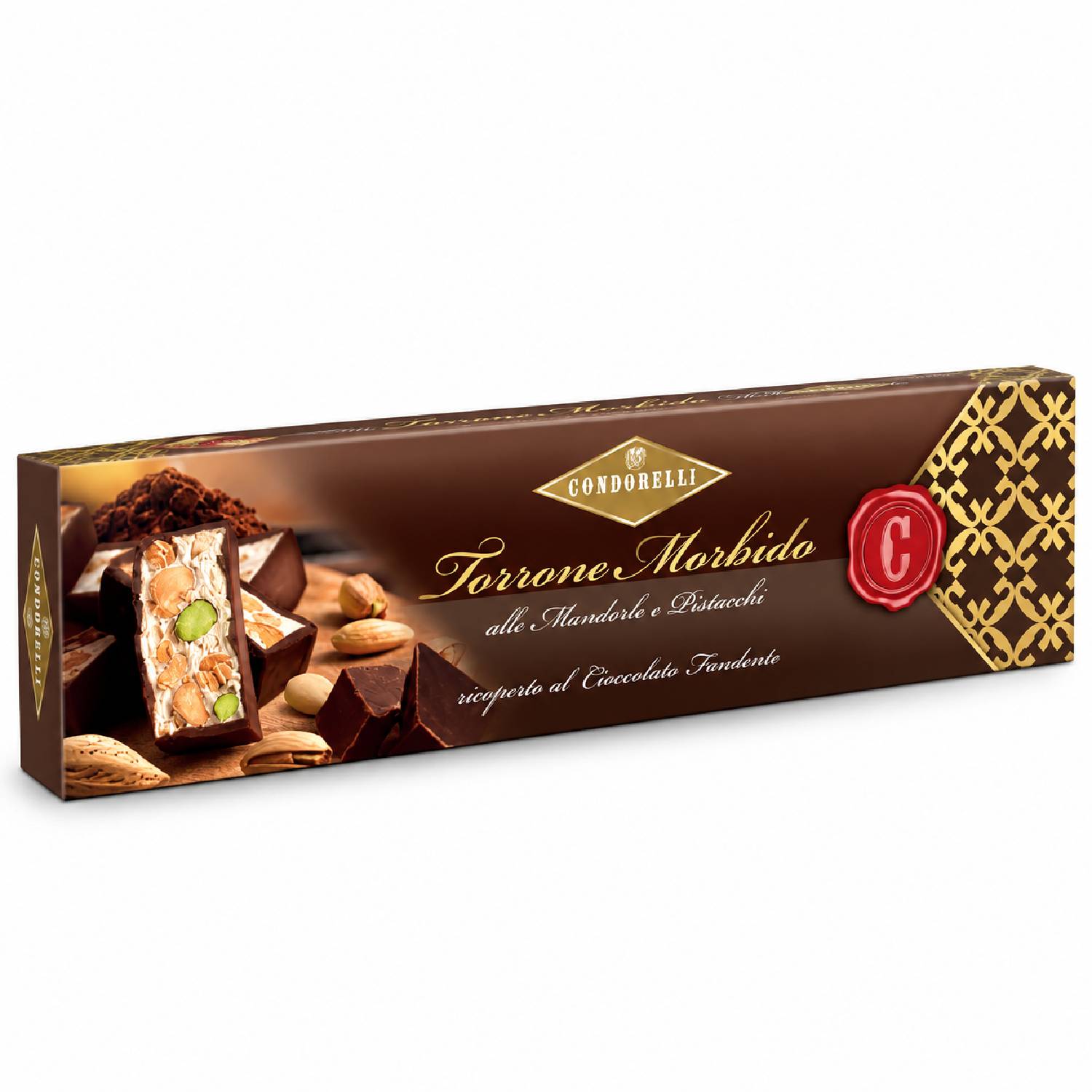 Torrone Condorelli Amêndoas Pistache Chocolate 100g