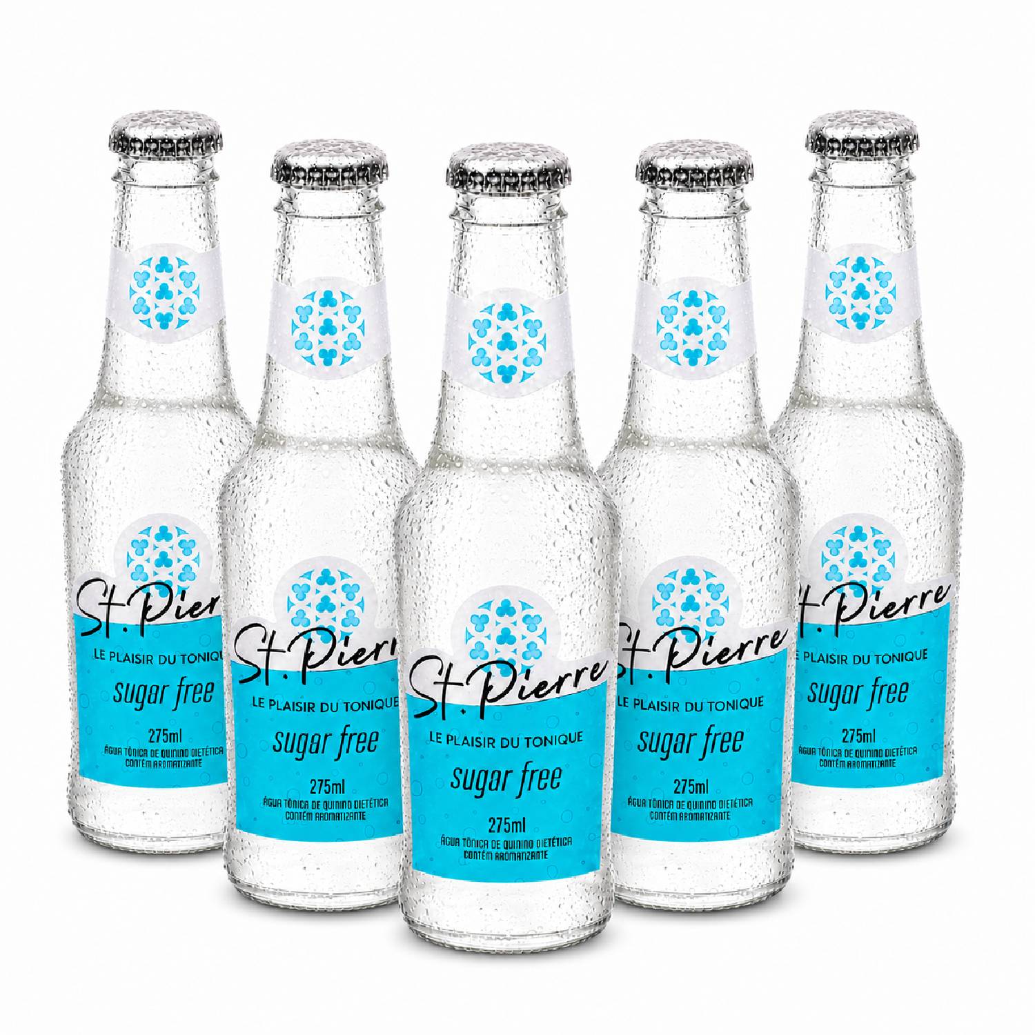 Kit 5 Água Tônica Sugar Free ST PIERRE 275ml Long Neck