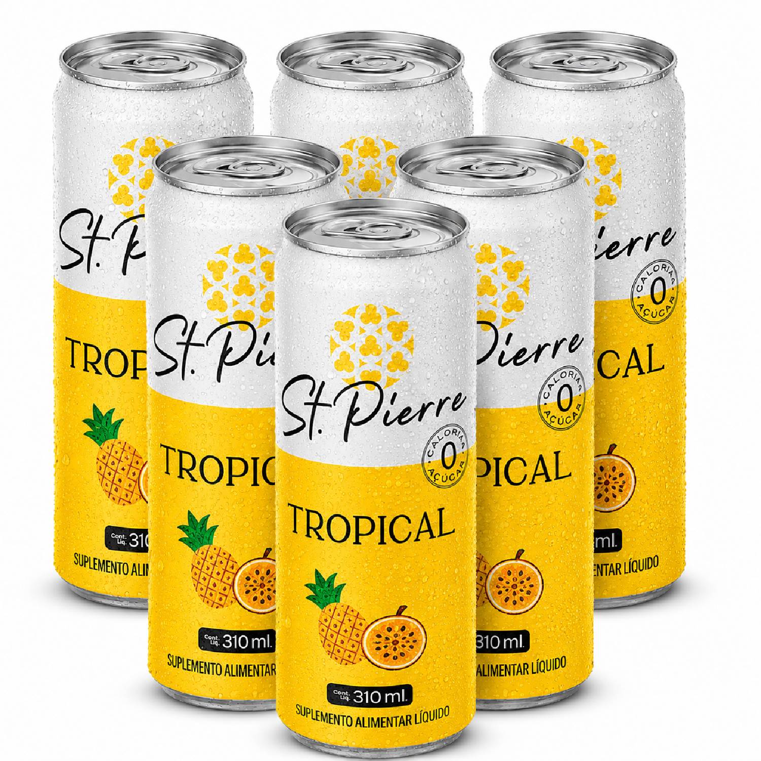 Kit 6 Bebida Zero ST PIERRE Tropical 310ml