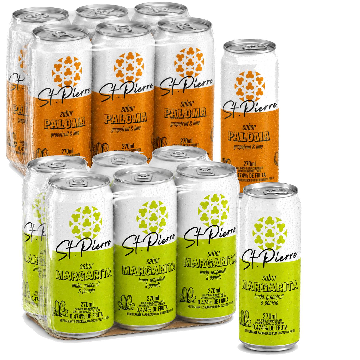 Kit Misto St Pierre 6 Paloma + 6 Margarita 270ml