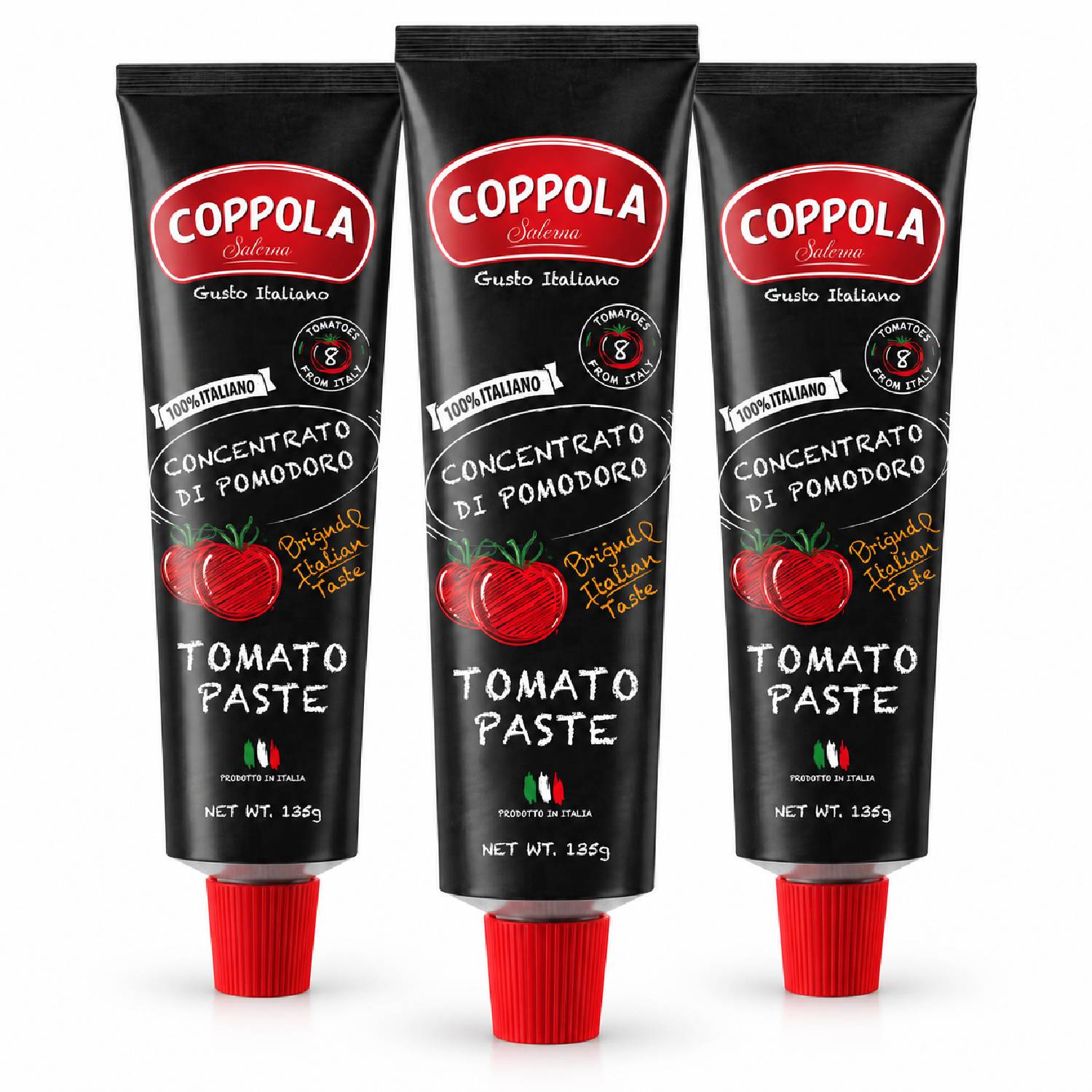 Kit 3 Pasta de Tomate Italiana Duplo Coppola 135g