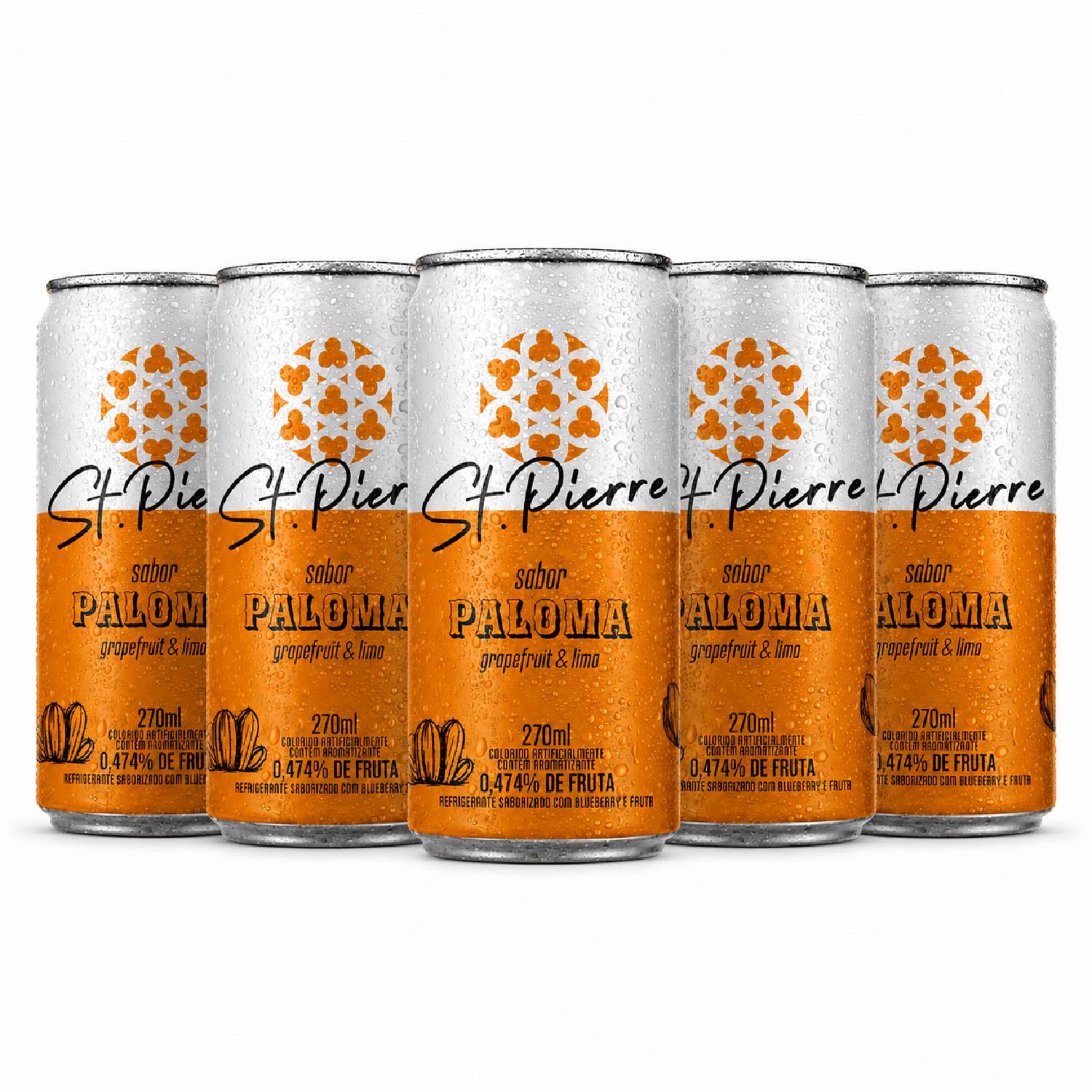 Kit 5 Refrigerante de Grapefruit Paloma ST PIERRE 270ml