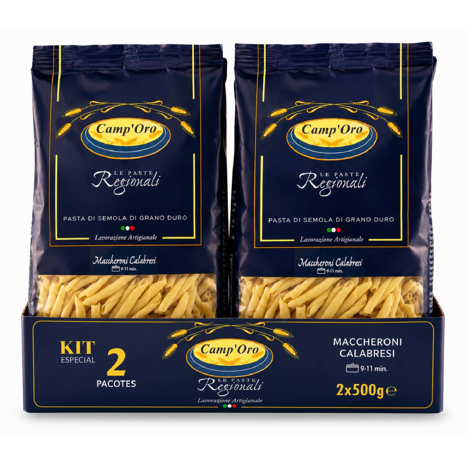 Kit 2 Massa Premium Maccheroni Calabresi CAMP'ORO 500g