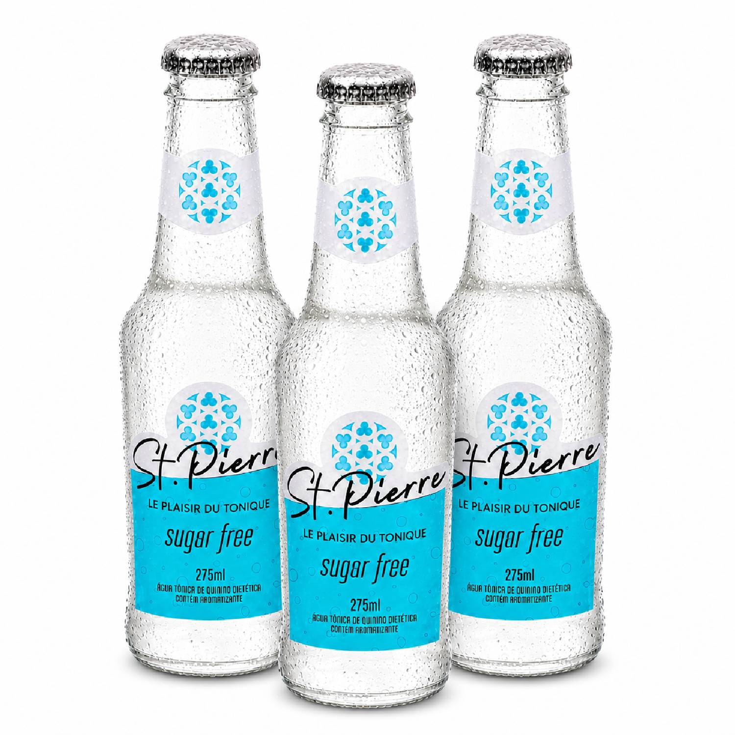 Kit 3 Água Tônica Sugar Free ST PIERRE 275ml Long Neck