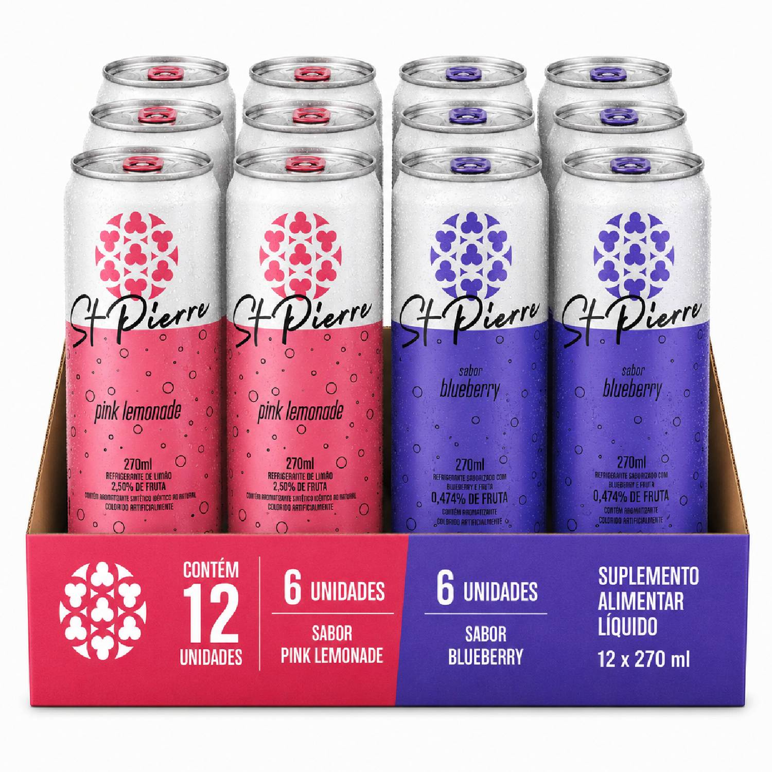Kit St PIERRE Misto 6 Pink Lemonade + 6 Blueberry 270ml
