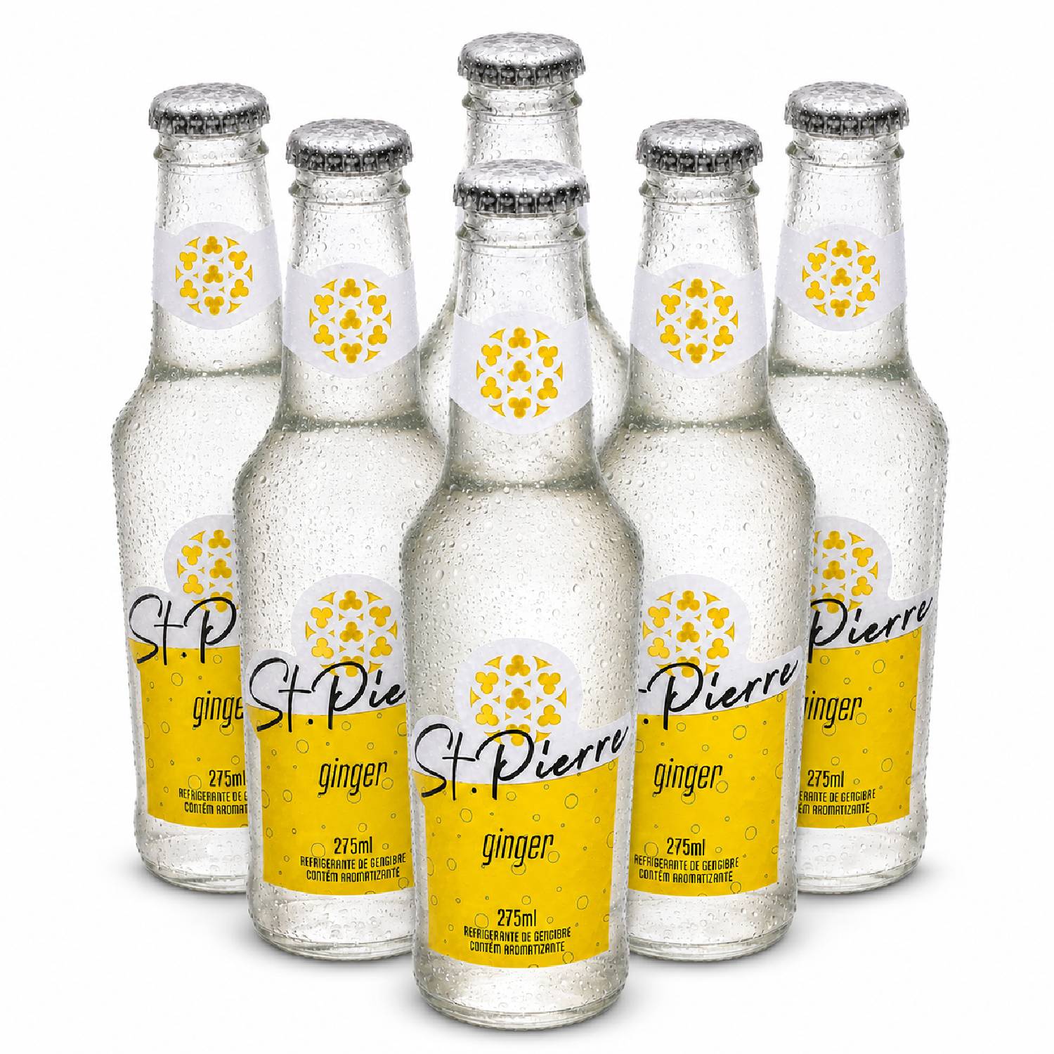 Kit 6 Refrigerante Gengibre ST PIERRE Ginger 275ml L Neck