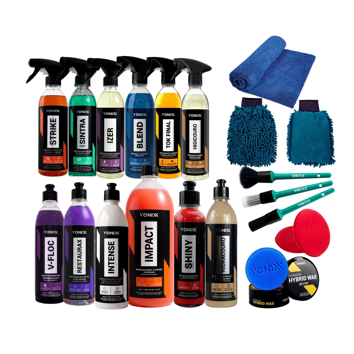 Kit Estética Automotiva Completa Vonixx (17 peças)
