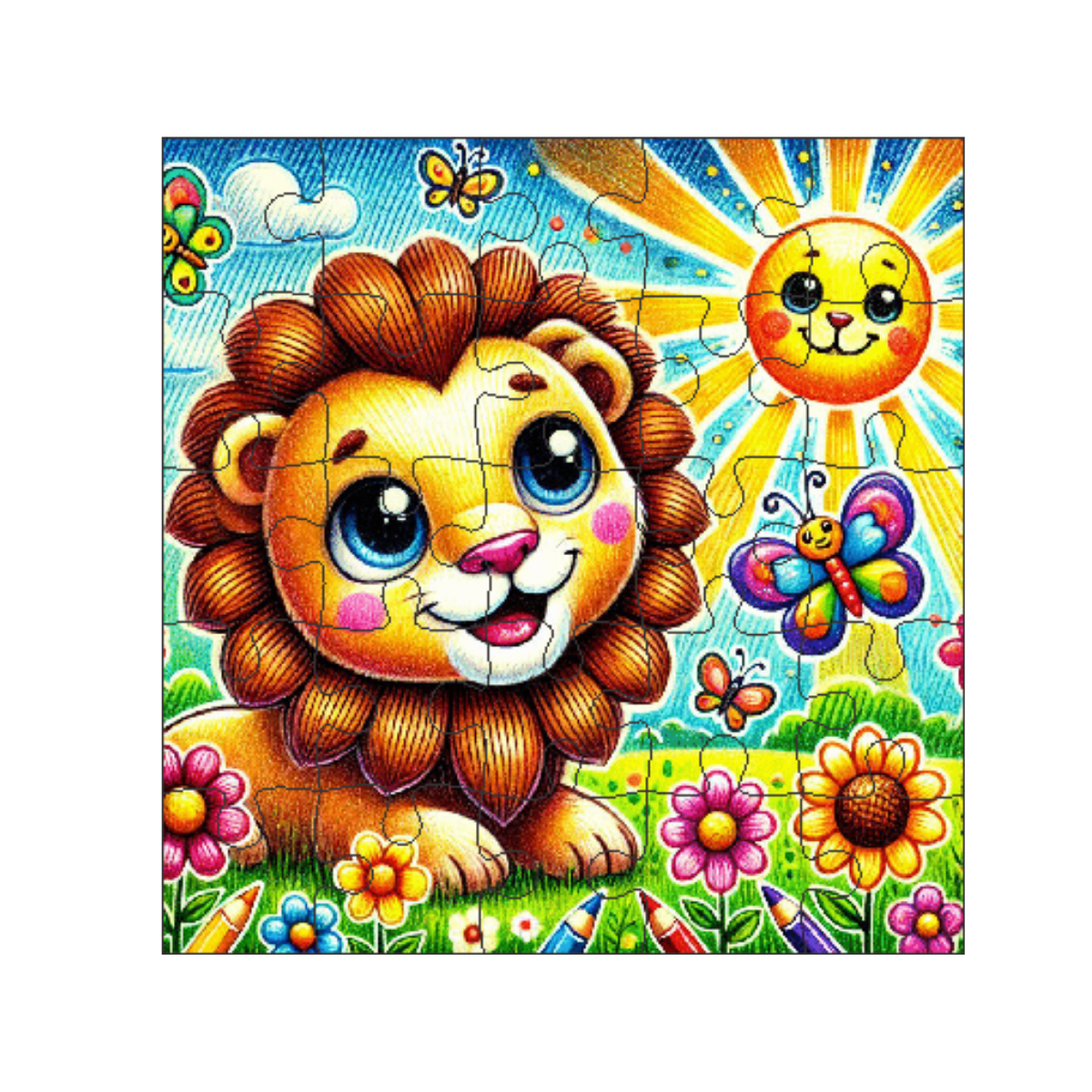Kit 6 Jogos Quebra Cabeca Infantil  25 pecas desenho animado Desenho:Animais 1