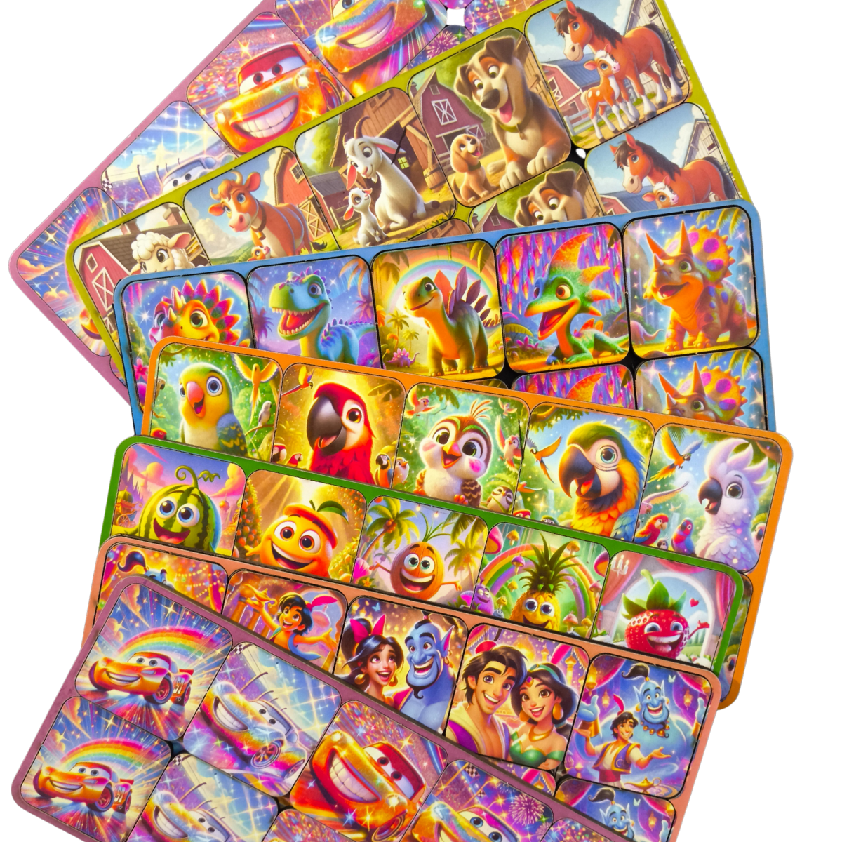 kit Jogo da memória 6 jogos 60 peças infantil pedagógico