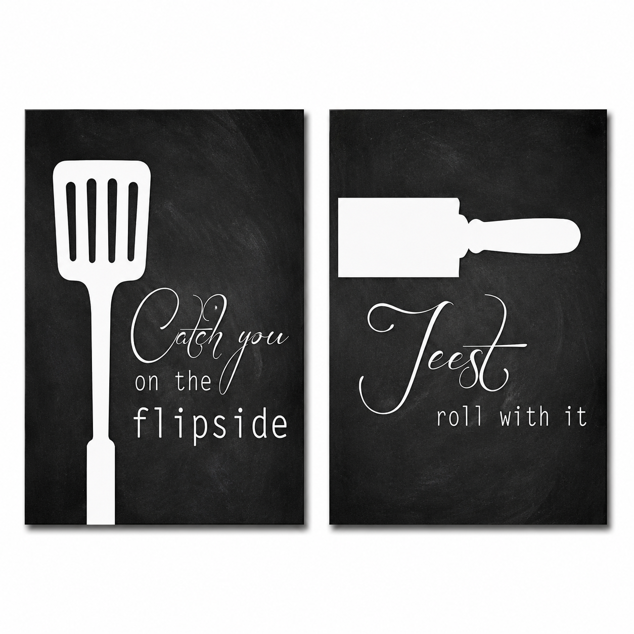Kit 02 Quadro Decoração Placa MDF Tam A4 Copa Cozinha Café Cor:CZ2