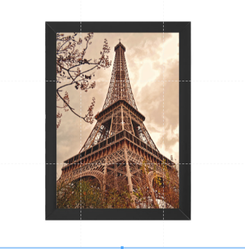 Quadro Decorativo Torre Eiffel Tam A3 Moldura em Madeira(T2) Cor:Preta