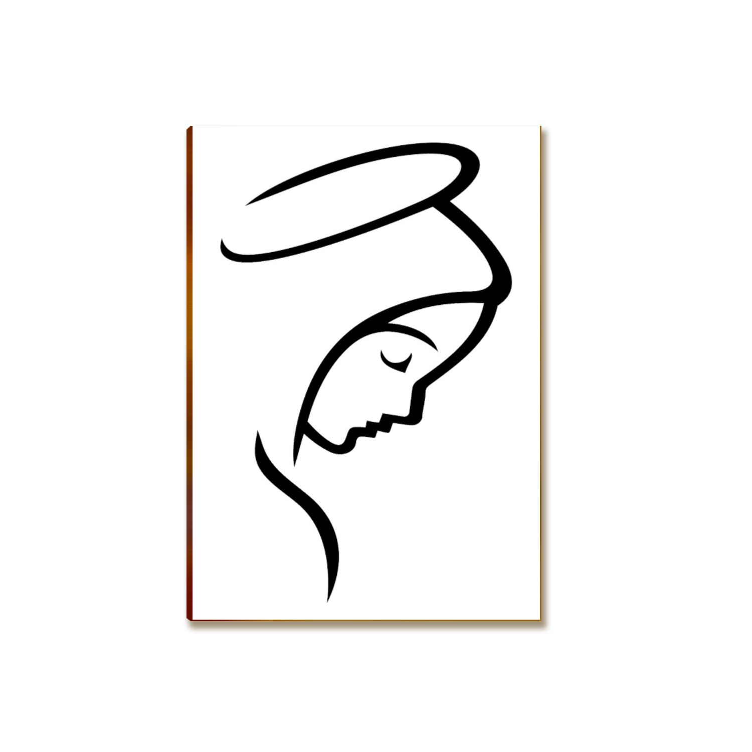 Placa MDF Religiosa Silhueta Fé e Devoção Parede Moderna A4