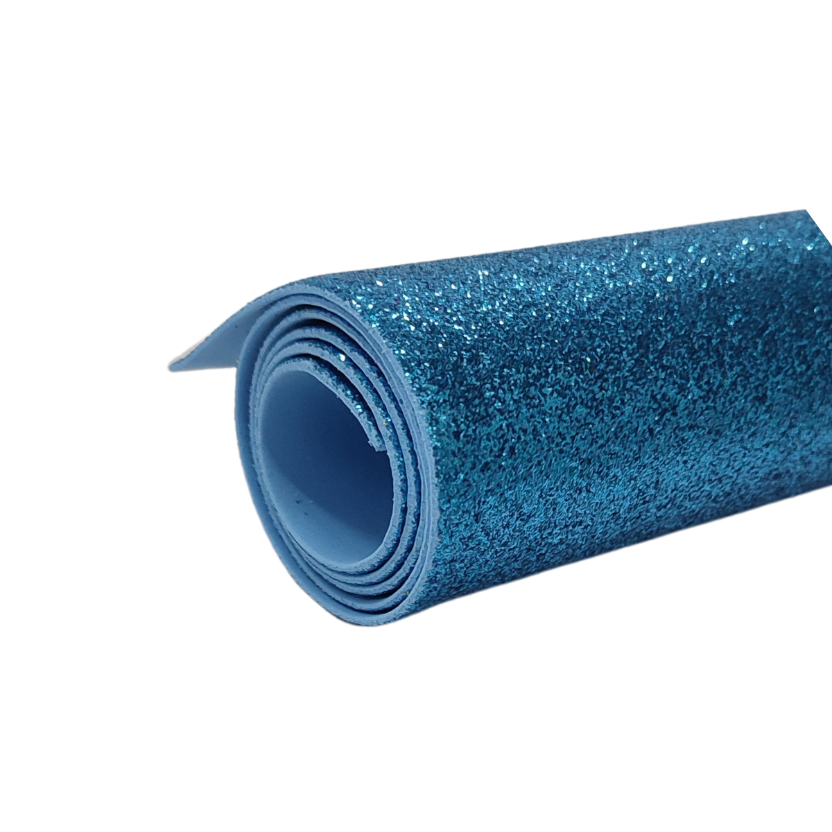 kit 5 Eva adesivo Glitter 40x30 Artesanato, Escolar, Decorar Cor:Azul celeste