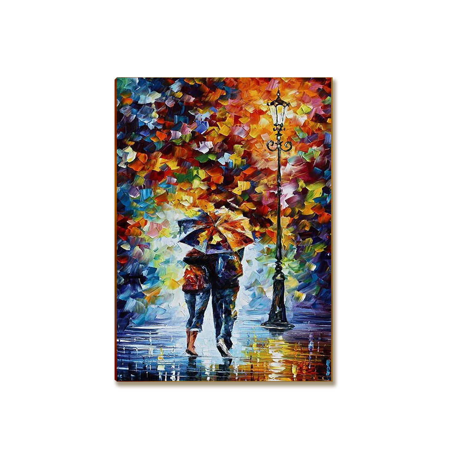 Placa Decorativa MDF Tam A4 Casal Chuva Sala Escritório PA1
