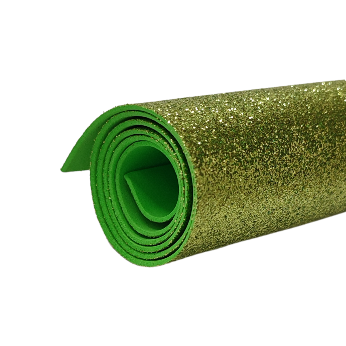 kit 10 Eva adesivo Glitter 30x20 Artesanato, Escolar, Decorar Cor:Verde claro