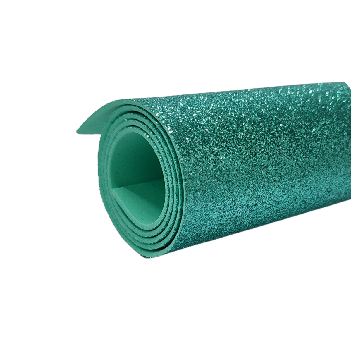kit 10 Eva adesivo Glitter 30x20 Artesanato, Escolar, Decorar Cor:Verde água