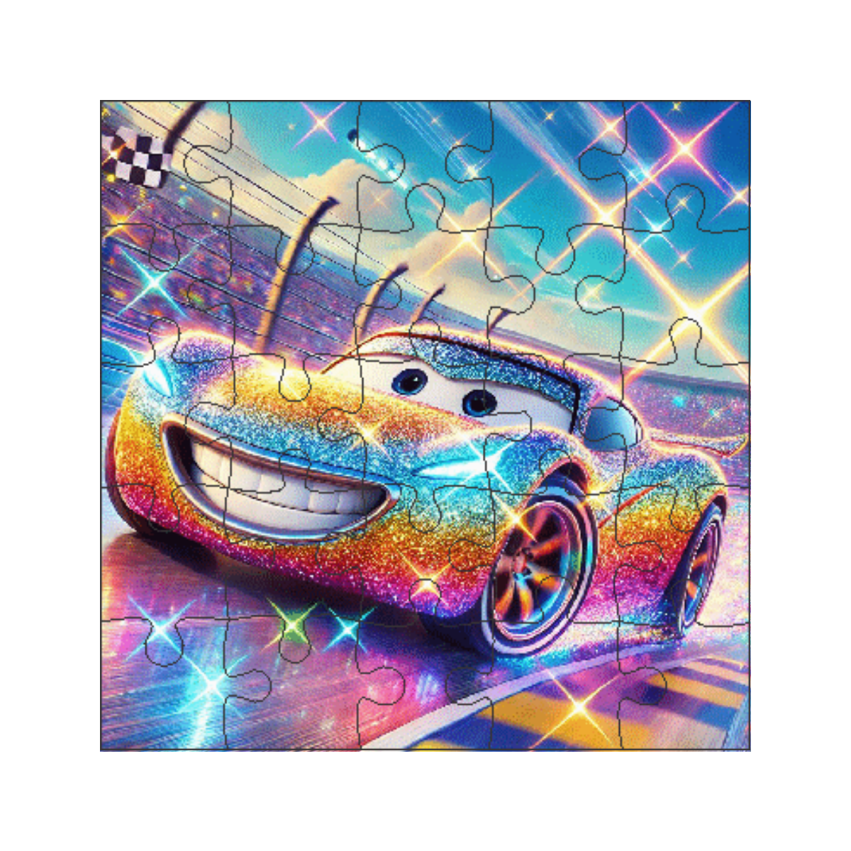 Kit 6 Jogos Quebra Cabeca Infantil  25 pecas desenho animado Desenho:Carros 2