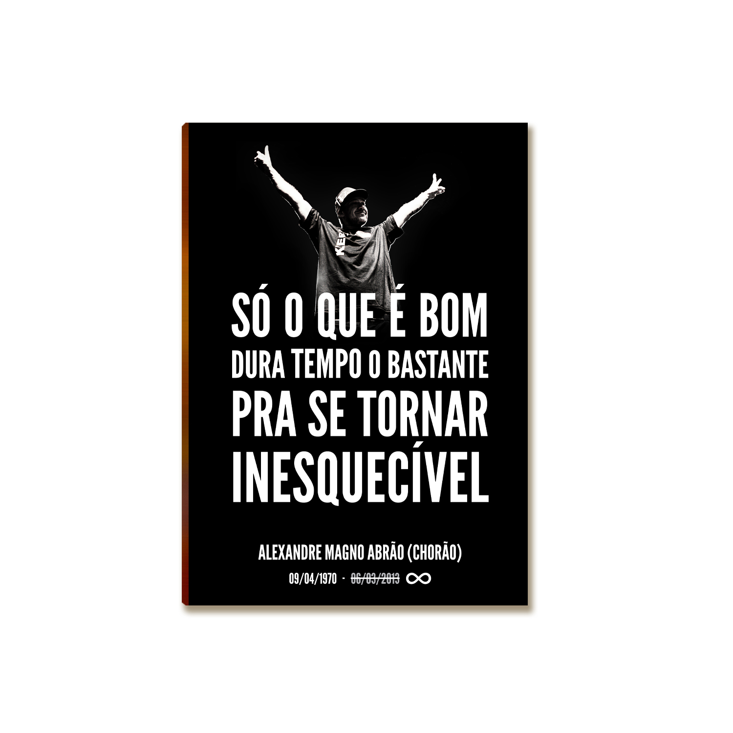 Placa MDF Frase Motivacional Chorão Arte Parede A4