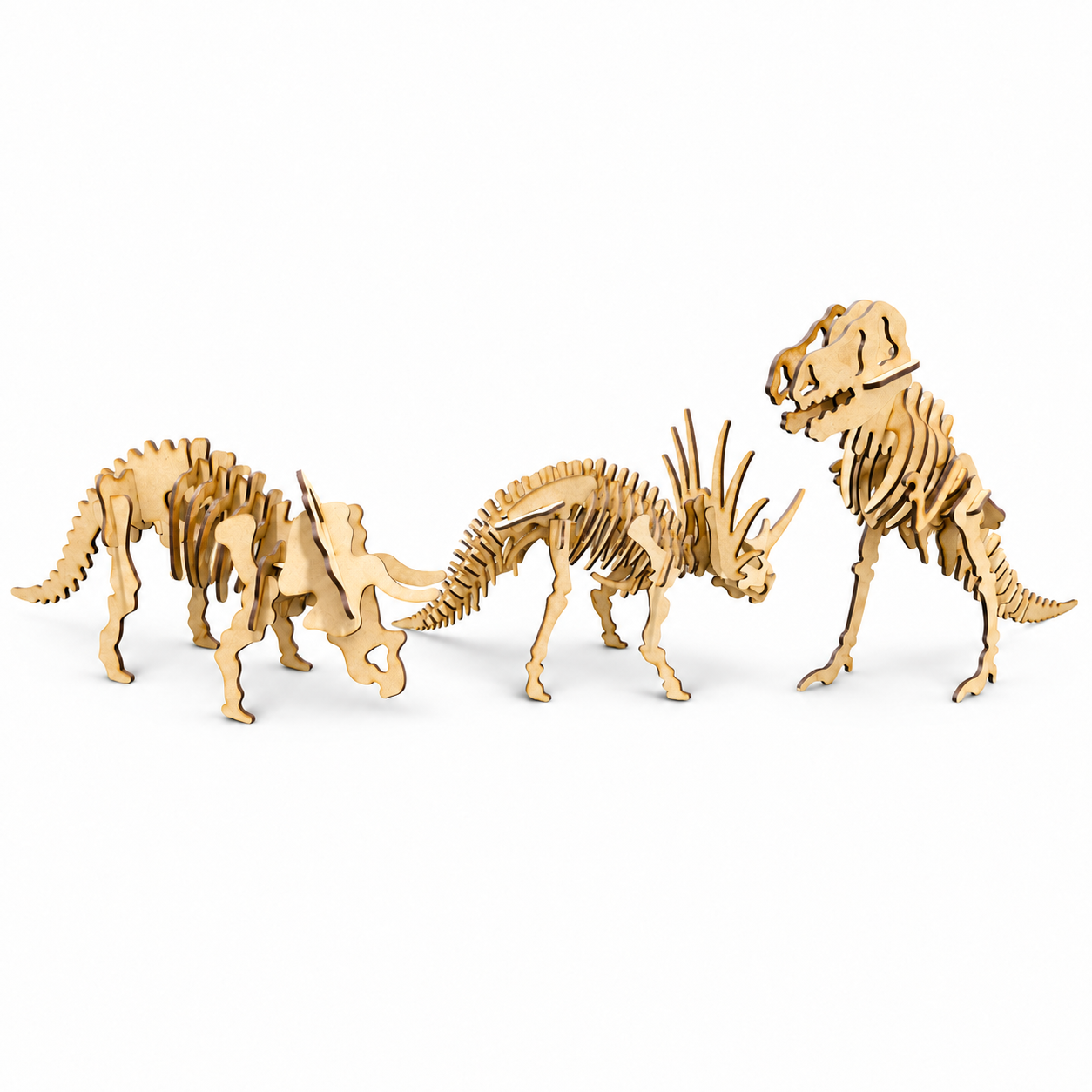 Kit Com 3 Dinossauros em MDF para Montar e Decorar