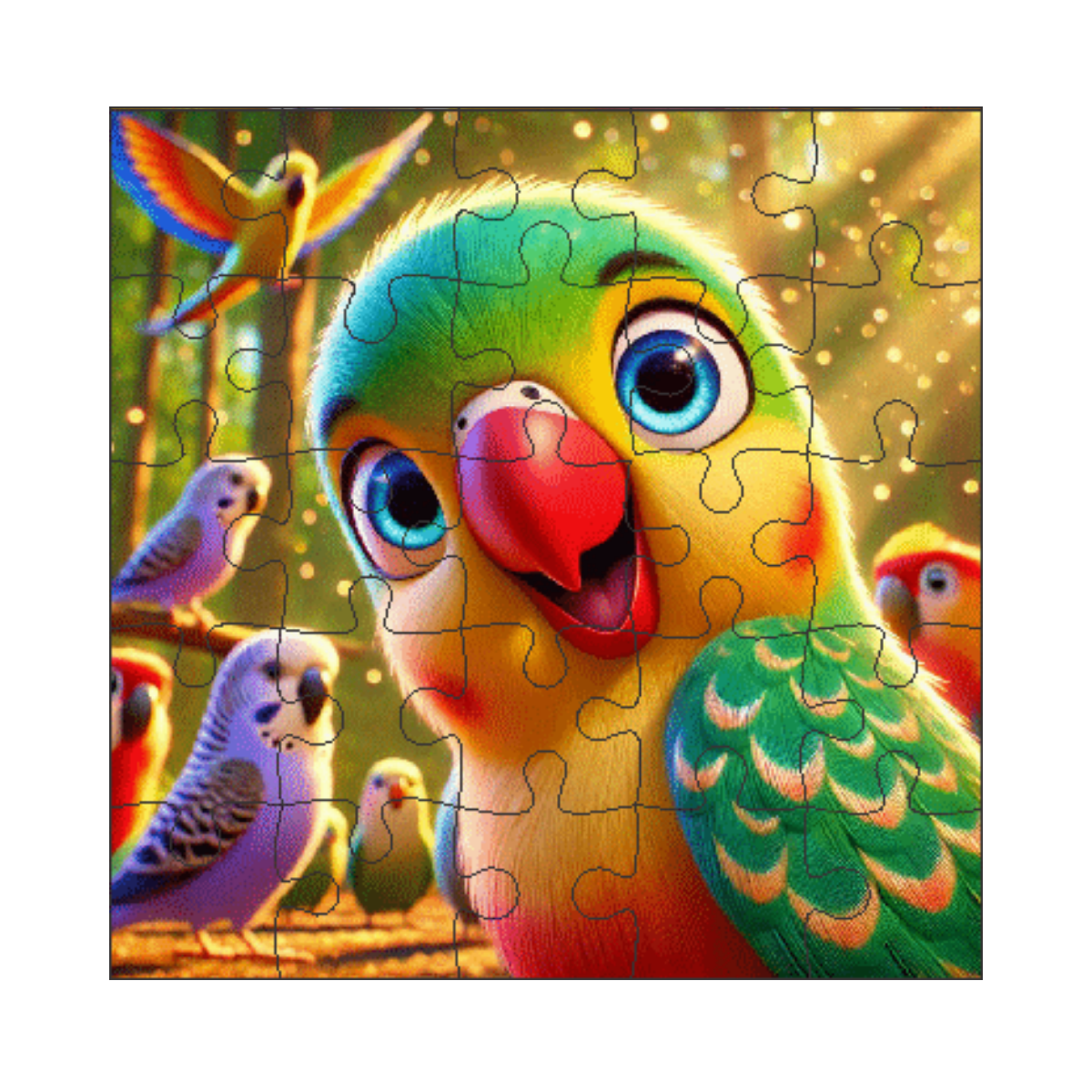 Kit 6 Jogos Quebra Cabeca Infantil  25 pecas desenho animado Desenho:Piriquito