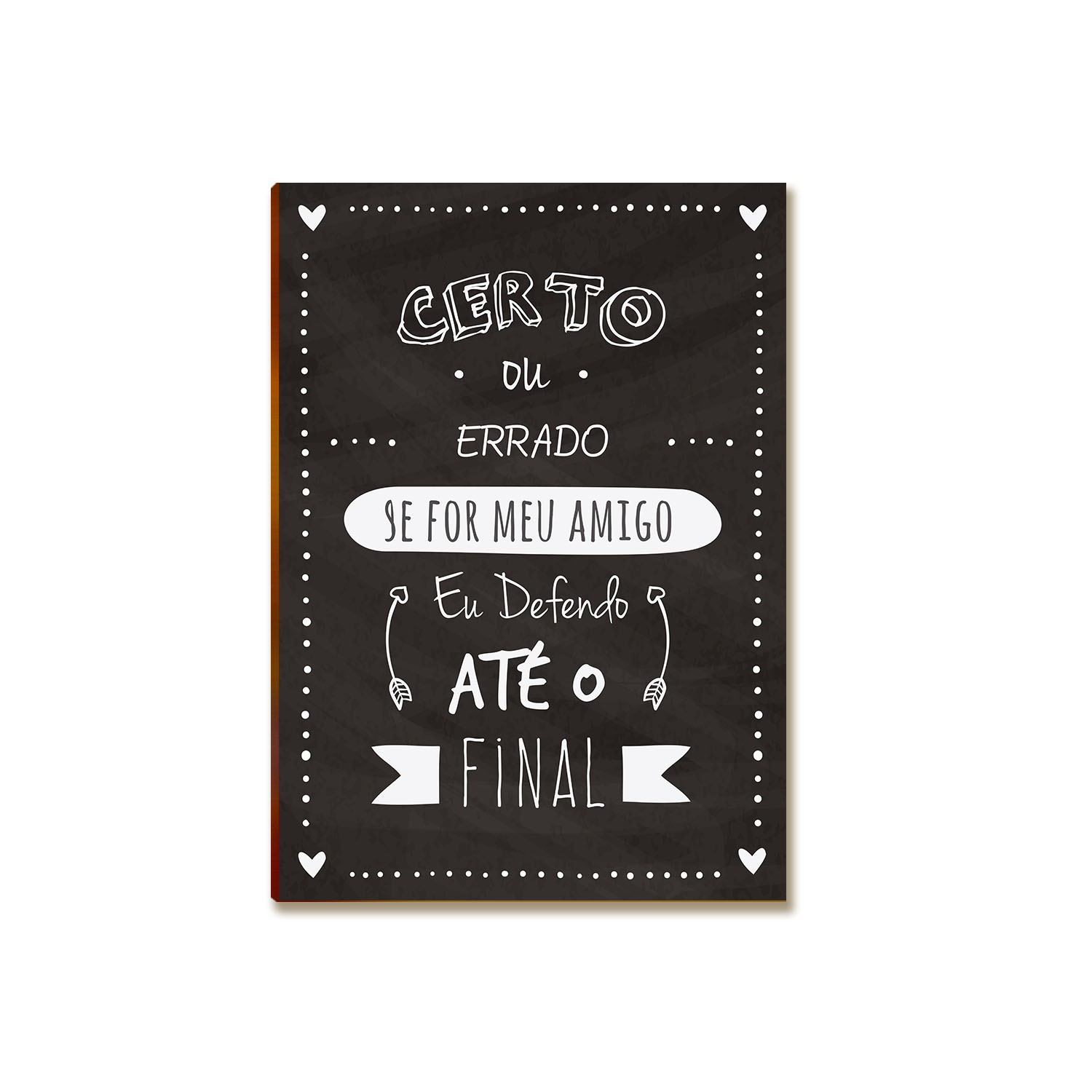 Placa MDF A4 Melhores Amigos Até o Fim Decoração Parede DC6
