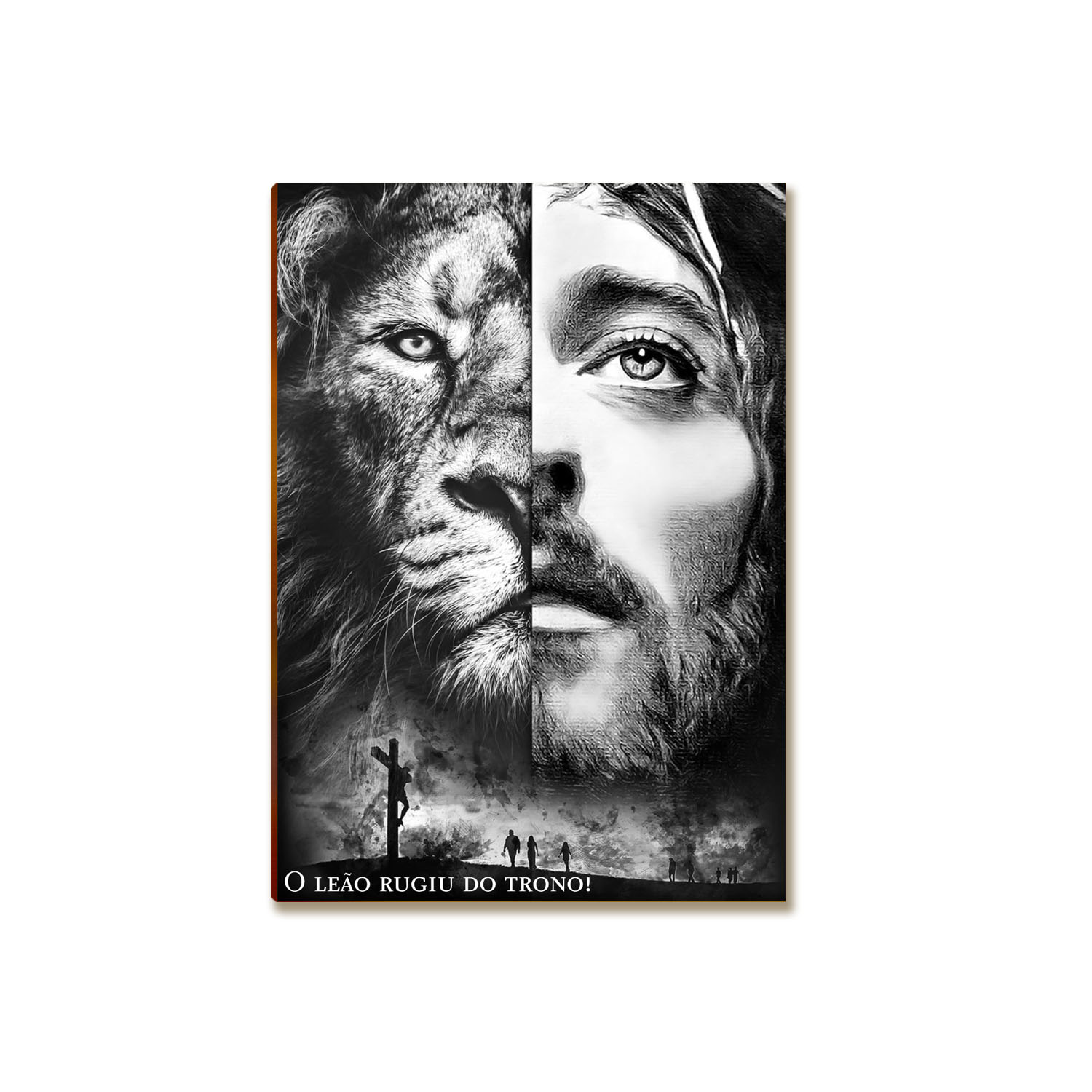 Placa MDF Jesus Leão De Judá Decorativa Parede A4 FE1