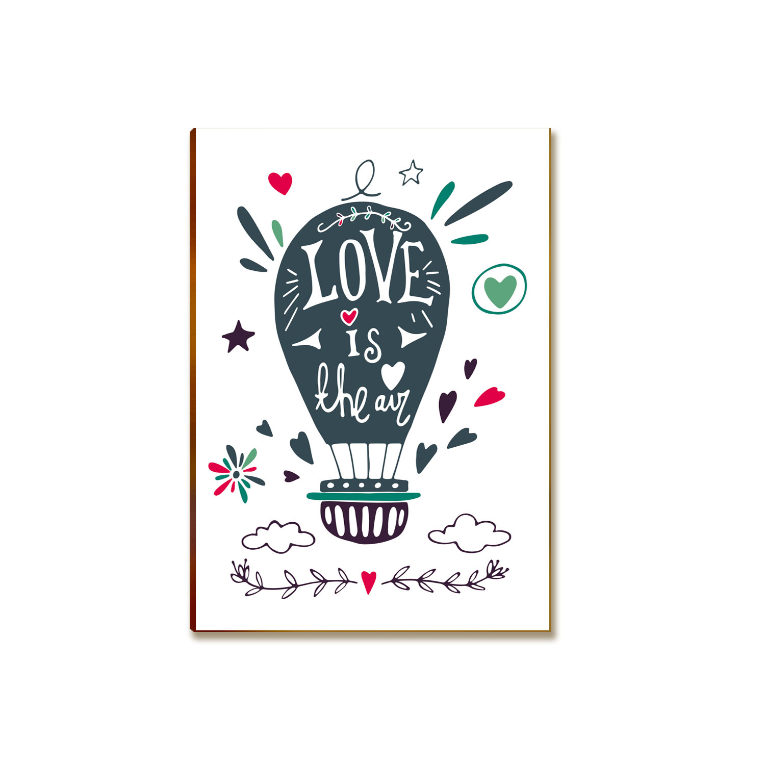 Placa Decorativa MDF Tam A4 Frase Amor Sala Escritório LT1