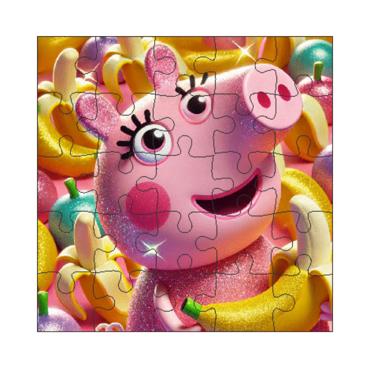 Kit 6 Jogos Quebra Cabeca Infantil  25 pecas desenho animado Desenho:Peppa