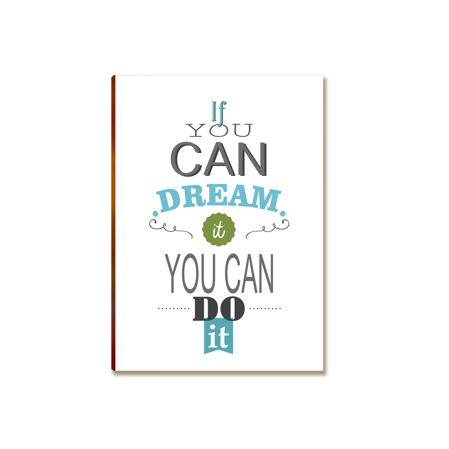 Placa MDF Frase Motivacional Inspiração Parede Moderna A4