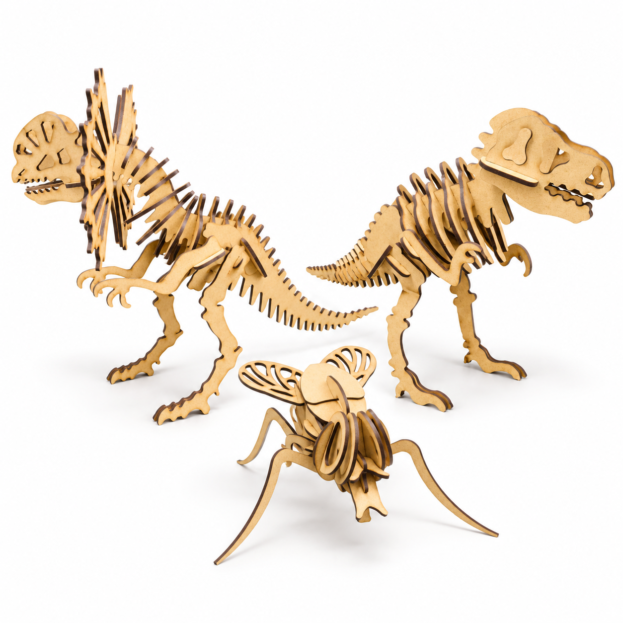 Kit Dinossauros e Inseto em MDF para Montar e Decorar