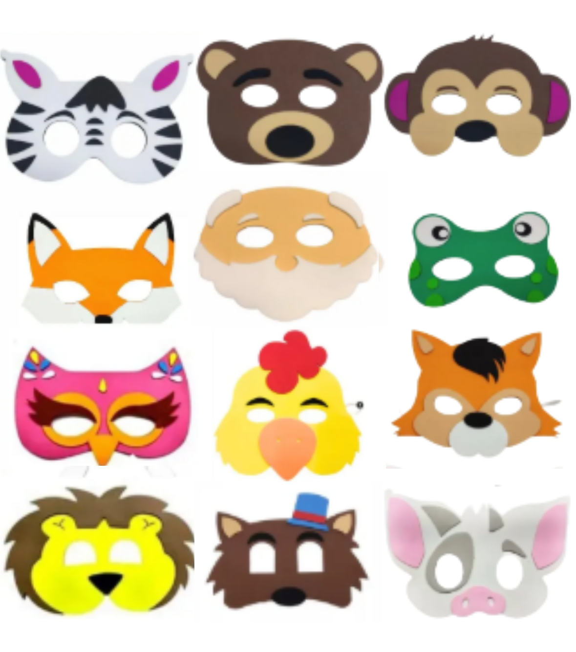 5 Máscaras Arca de Noé - Personagem Infantil Lembrancinha