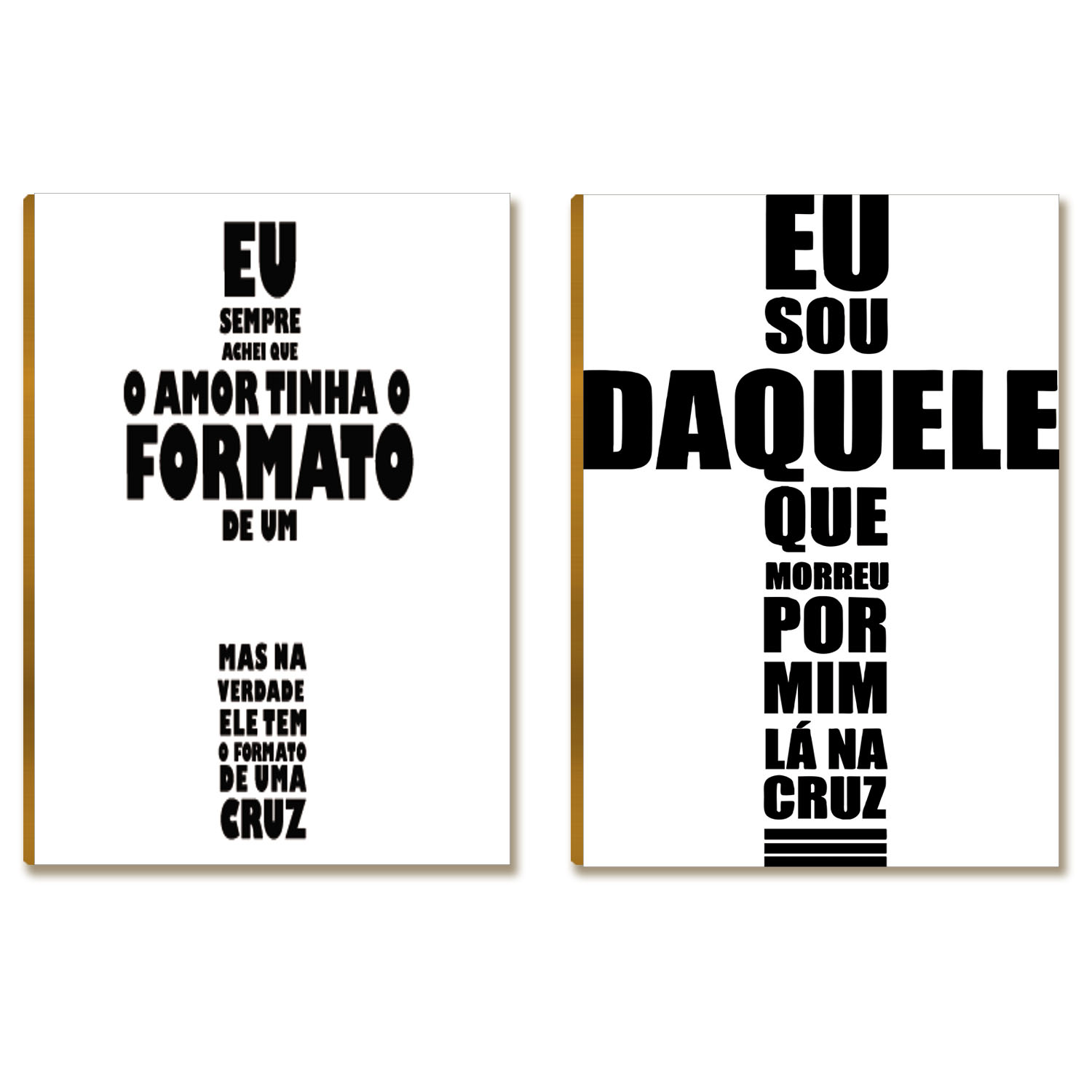 Kit 2 Placas MDF Placa Fé Cristã Frase Inspiradora FE29