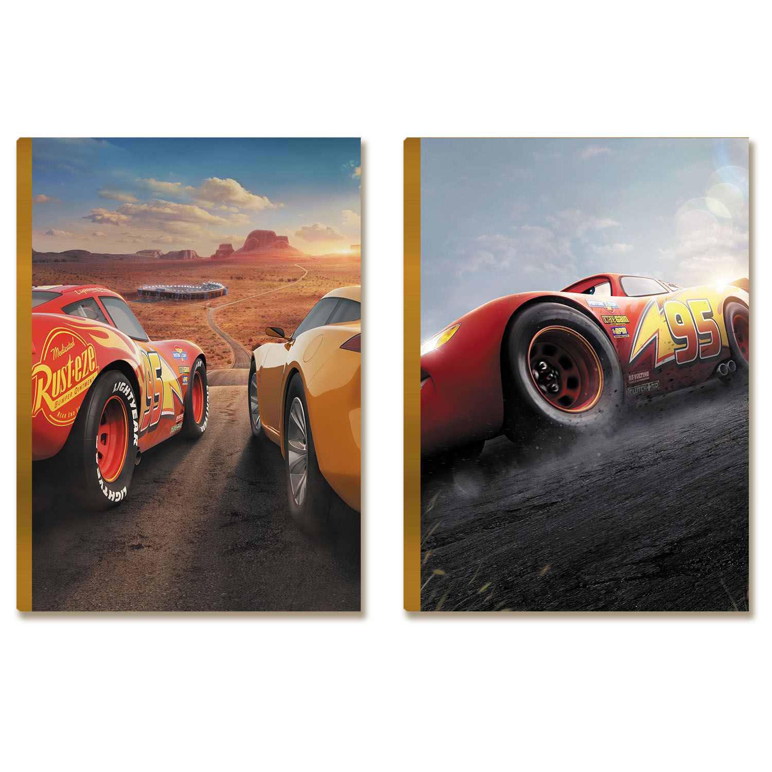 2 Placas MDF A4 Personagem Filme Carrinhos Decorativa PF4