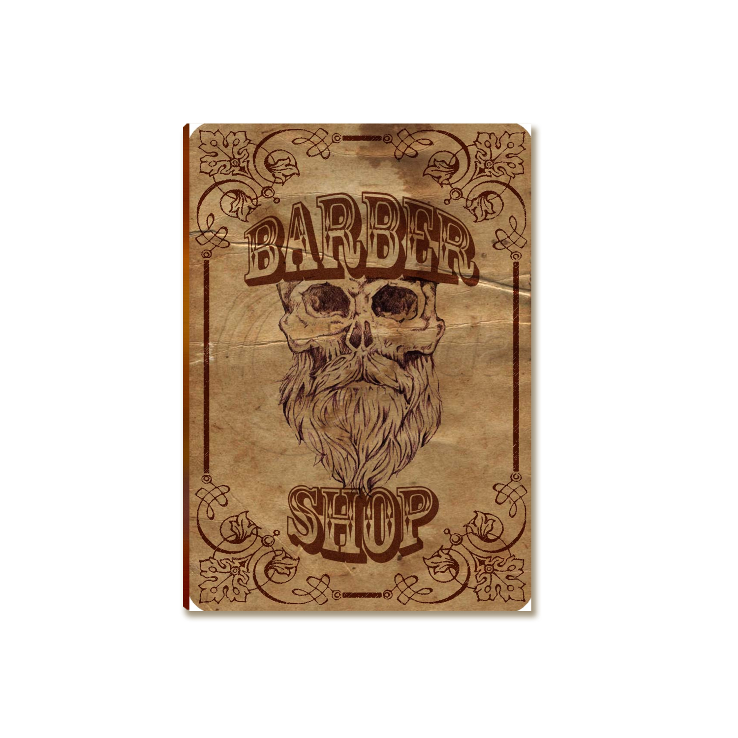 Placa Decorativa Barbearia Clássica Madeira MDF Tam A4 BR15